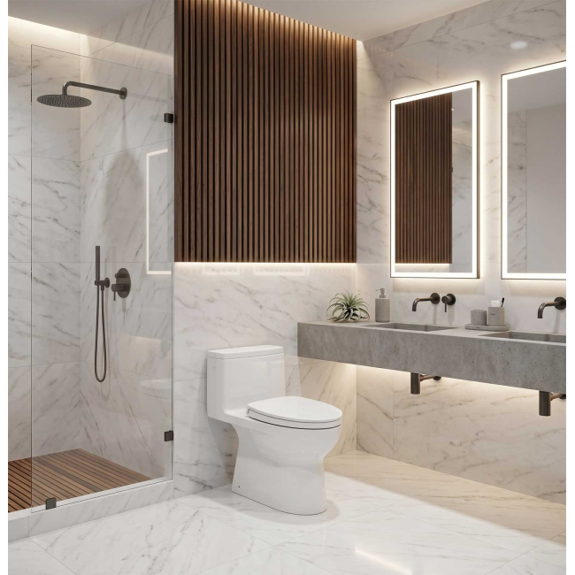 TOTO Redington 1.28 GPF One Piece Elongated Toilet with Right Hand Lever - Seat Included