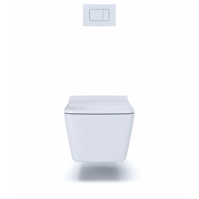 TOTO SP 1.28 / 0.9 GPF Dual Flush Wall Mounted One-Piece Elongated Chair Height Toilet Set - Includes Concealed Tank, Actuator Plate and SeatTOTO SP 1.28 / 0.9 GPF Dual Flush Wall Mounted One-Piece Elongated Chair Height Toilet Set - Includes Concealed Tank, Actuator Plate and Seat