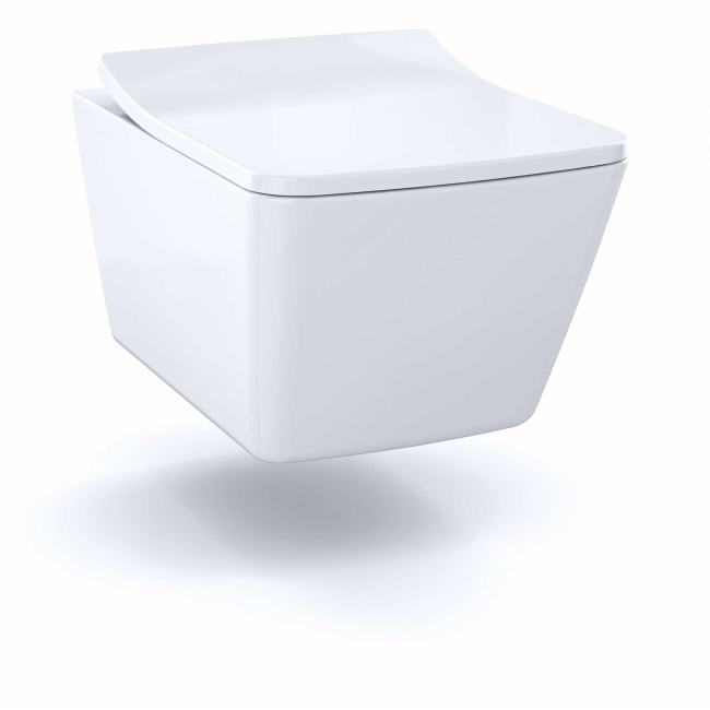 TOTO SP 1.28 / 0.9 GPF Dual Flush Wall Mounted One-Piece Elongated Chair Height Toilet Set - Includes Concealed Tank, Actuator Plate and Seat