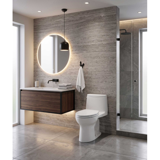 TOTO Ultramax II 1.28 GPF One Piece Elongated Toilet with Left Hand Lever - Seat Included