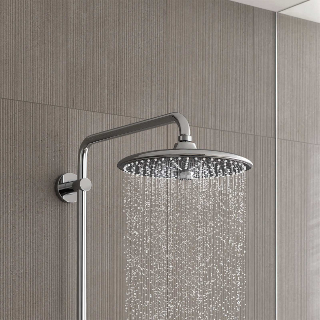 Grohe Euphoria Thermostatic Shower System with Shower Head, Hand Shower, Slide Bar, Shower Arm, and Hose