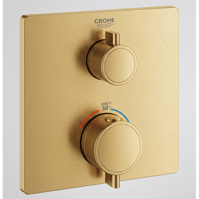 Grohe Grohtherm Thermostatic Valve Trim Only with Dual Lever Handles and Volume Control - Less Rough In 24111GN0