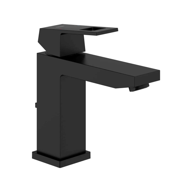 Grohe Eurocube 1.2 GPM Single Hole Bathroom Faucet with SilkMove, StarLight, EcoJoy, and QuickFix Technologies - Includes Drain Assembly