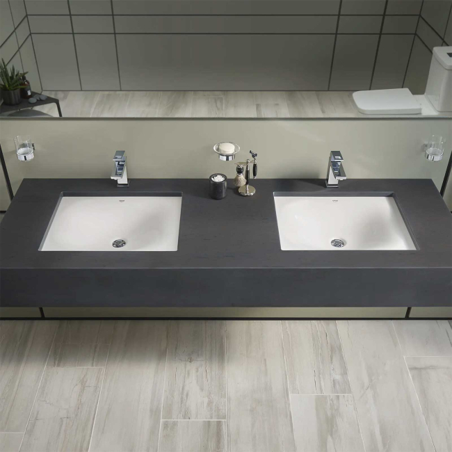 Grohe Eurocube 1.2 GPM Single Hole Bathroom Faucet with SilkMove, StarLight, EcoJoy, and QuickFix Technologies - Includes Drain AssemblyGrohe Eurocube 1.2 GPM Single Hole Bathroom Faucet with SilkMove, StarLight, EcoJoy, and QuickFix Technologies - Includes Drain Assembly