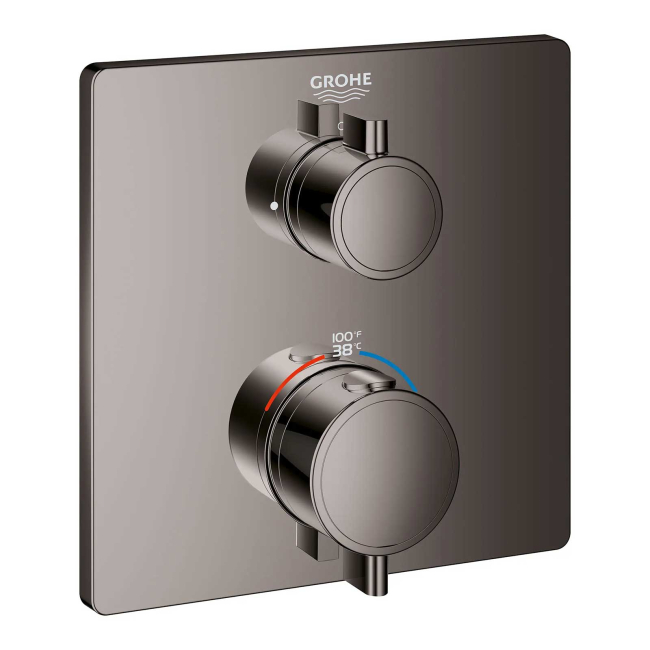 Grohe Grohtherm Thermostatic Valve Trim Only with Dual Lever Handles and Volume Control - Less Rough In 24111A00