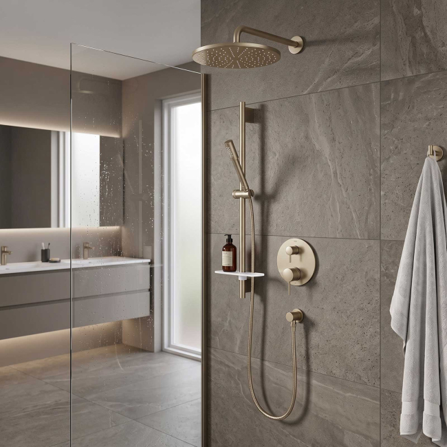 Grohe Timeless 29430EN0 2-Handle Pressure Balance Rainshower Bundle Brushed Nickel Finish