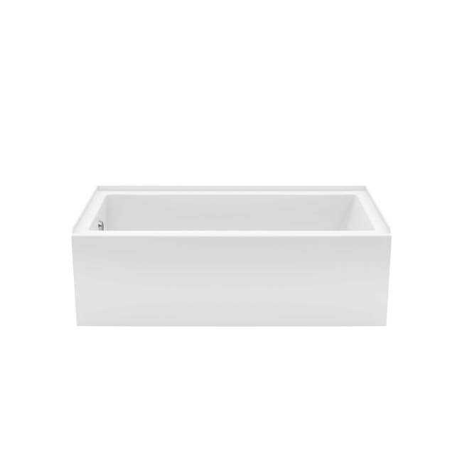 MAAX Rubix 6030 Acrylic Alcove Left-Hand Drain Bathtub in White