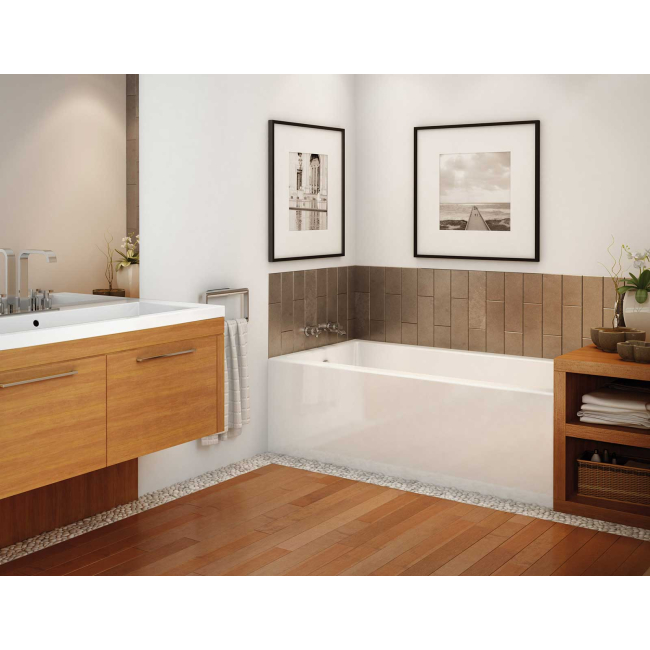 Maax Rubix 6632 Bath Tub 66"L x 32"W x 18"H for Above the Floor Rough with Left Hand Drain