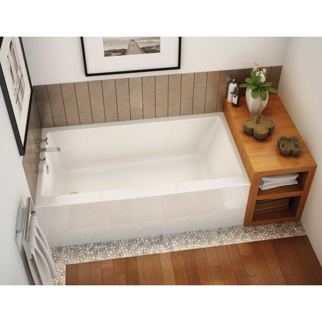 Maax Rubix 6632 Bath Tub 66"L x 32"W x 18"H for Above the Floor Rough with Left Hand Drain