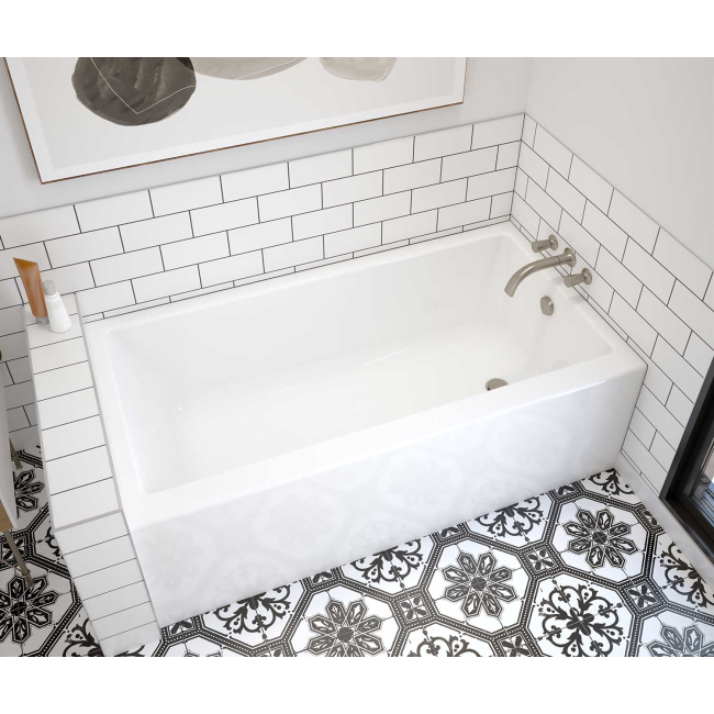 Maax Rubix 6632 Bath Tub 66"L x 32"W x 18"H for Above the Floor Rough with Right Hand Drain