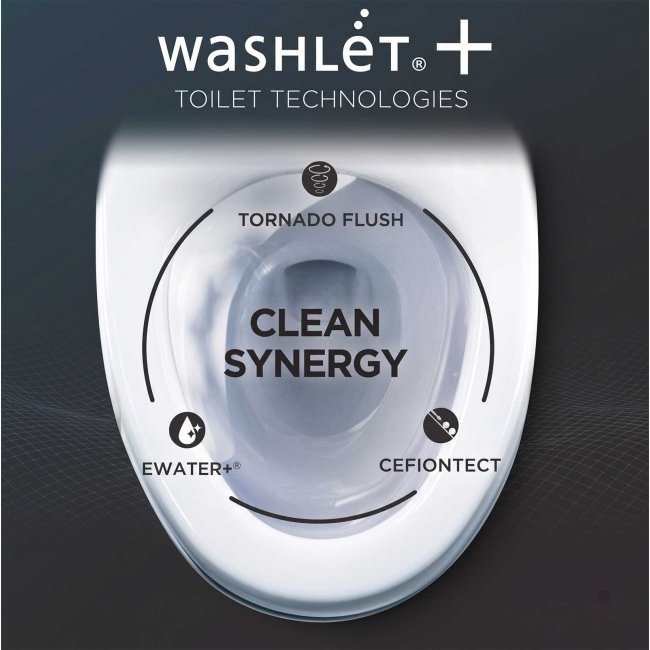 TOTO Washlet+ Nexus One-piece Elongated 1.28 GPF Toilet And Washlet S5 Bidet Seat Model: MW6423446CEFG#01