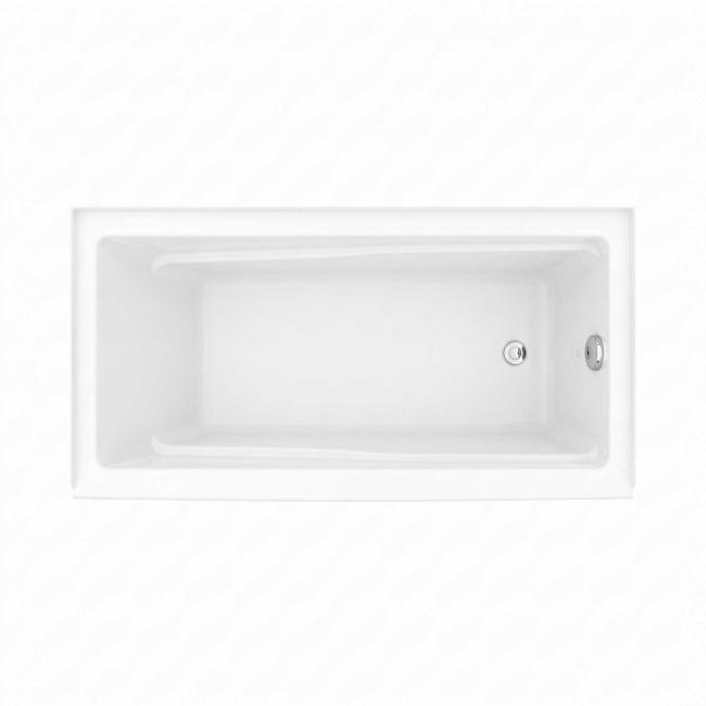 MAAX Rubix 6030 Acrylic Alcove Right-Hand Drain Bathtub in White