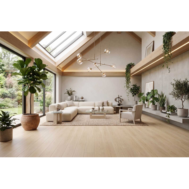 Meadival Natural Summery Engineered Wood Floor with 8 -Layers 9" x75"x 5/8"