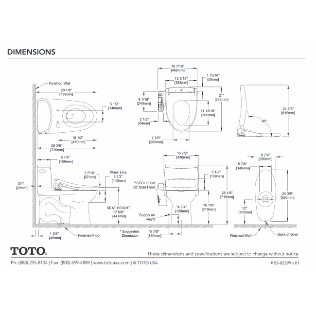 TOTO Ultramax 1.28 GPF One Piece Elongated Toilet with Left Hand Lever - Bidet Seat IncludedTOTO Ultramax 1.28 GPF One Piece Elongated Toilet with Left Hand Lever - Bidet Seat Included