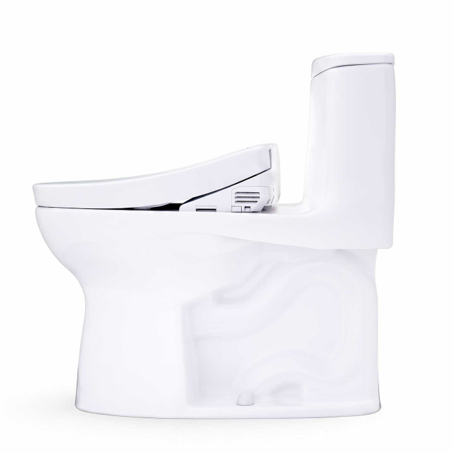 TOTO Ultramax 1.28 GPF One Piece Elongated Toilet with Left Hand Lever - Bidet Seat IncludedTOTO Ultramax 1.28 GPF One Piece Elongated Toilet with Left Hand Lever - Bidet Seat Included
