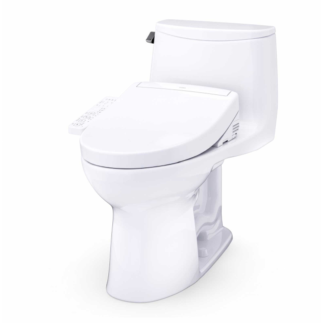 TOTO Ultramax 1.28 GPF One Piece Elongated Toilet with Left Hand Lever - Bidet Seat Included