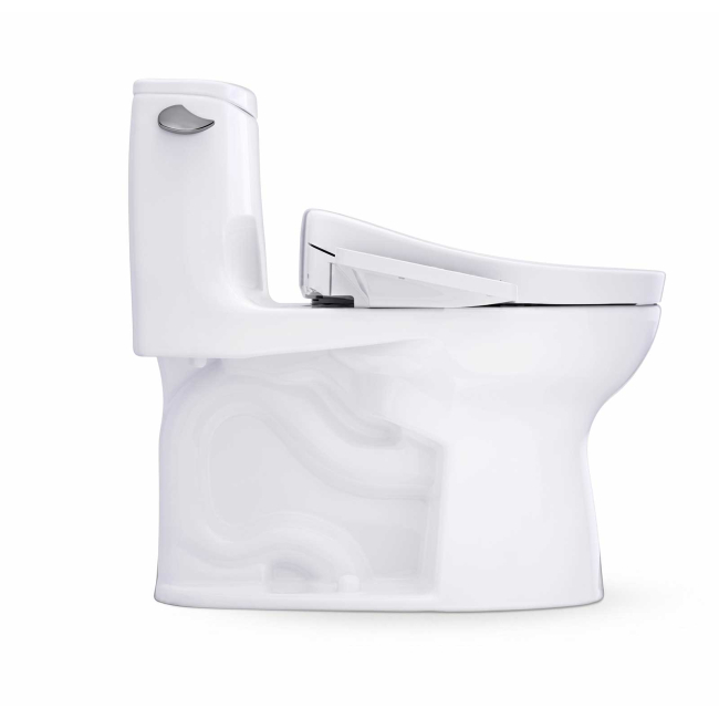 TOTO Ultramax 1.28 GPF One Piece Elongated Toilet with Left Hand Lever - Bidet Seat Included