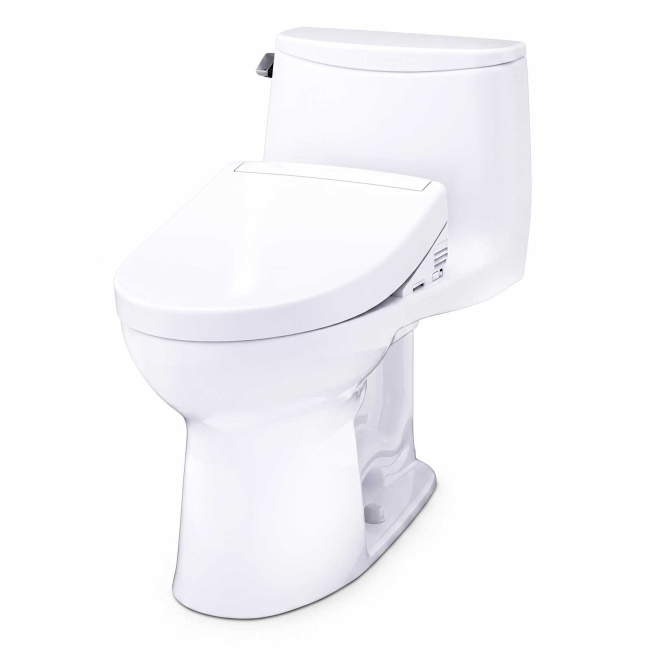 TOTO Ultramax 1.28 GPF One Piece Elongated Toilet with Left Hand Lever - Bidet Seat Included