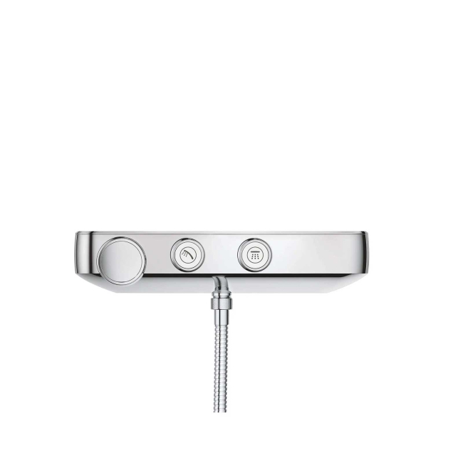 Grohe Euphoria SmartControl Thermostatic Shower System with Slide Bar, Hose, and Valve Trim - Less Hand Shower and Shower Head 26511000