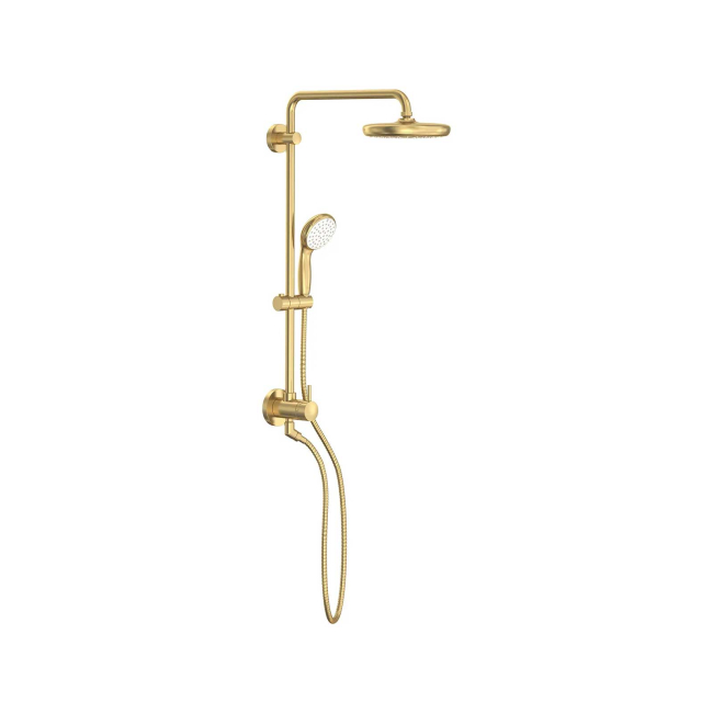 Grohe Retro-Fit 1.75 GPM Shower System with Single Function Rain Shower Head, Slide Bar, Multi Function Hand Shower, and 17-3/4" Swivel Shower Arm  26123GN1 