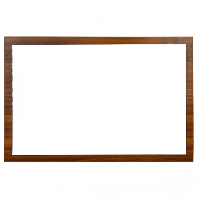 Framed Wall Mirror 35.5 in. W x 29.5 in. H Teak Finish TN-900-M-TK