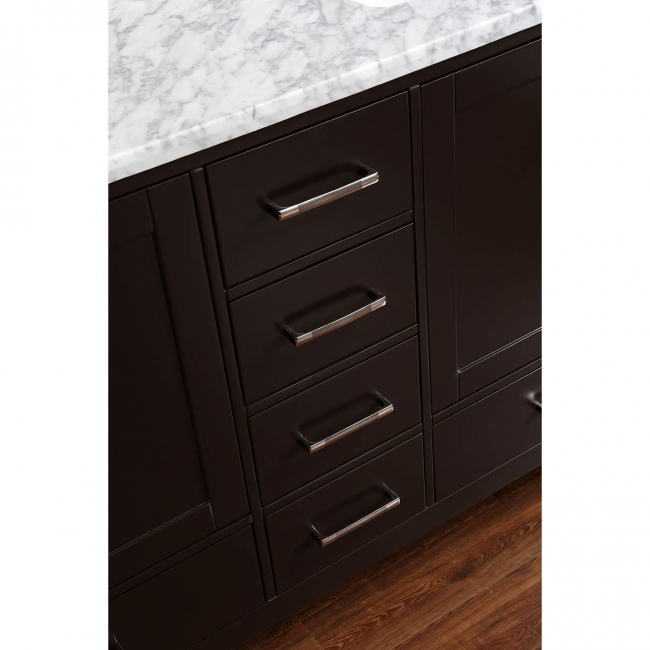 Vicent 60" Solid Wood Double Bathroom Vanity in Charcoal Grey HM-13001-60-WMSQ-CG