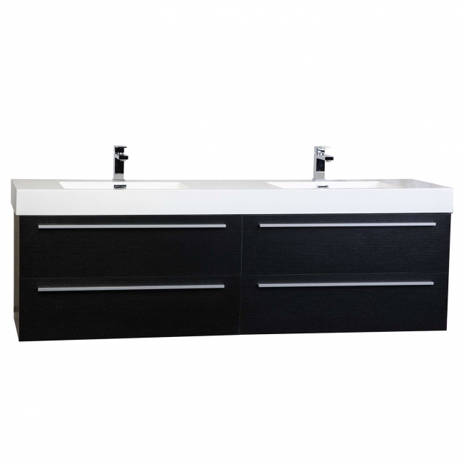 Monza 71" Contemporary  Double Vanity Set RS-DM1810-OAK