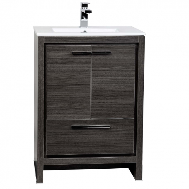 CBI Enna 23.5-inch Grey Oak Modern Bathroom Vanity TN-LA600-GO
