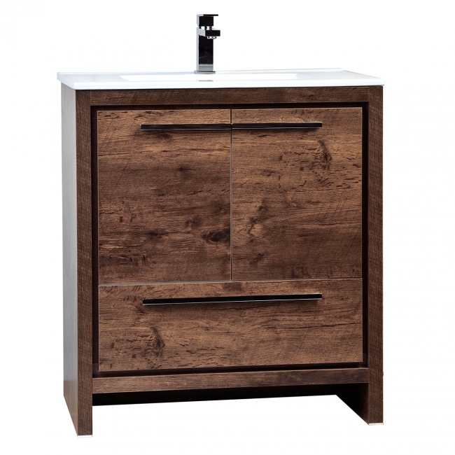 CBI Enna TN-L750-RW30-inch Rosewood Modern Bathroom Vanity