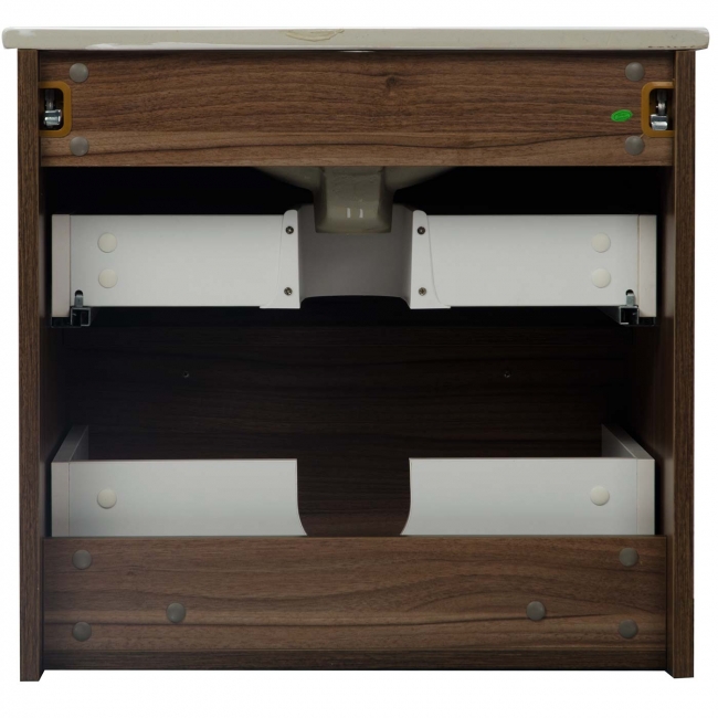 Nola 24.25" Wall-Mount Modern Bathroom Vanity Walnut TN-T600C-WN