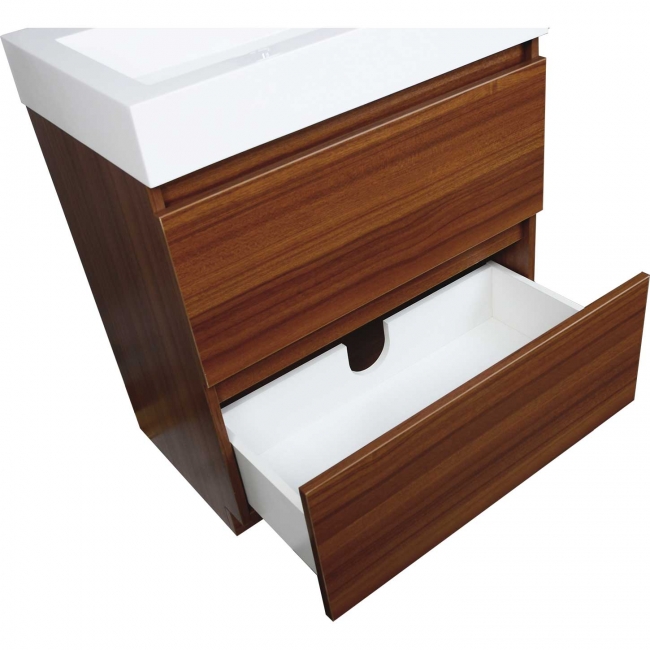 29.5" Contemporary Bathroom Vanity Set in Teak Optional Mirror TN-LY750-TK