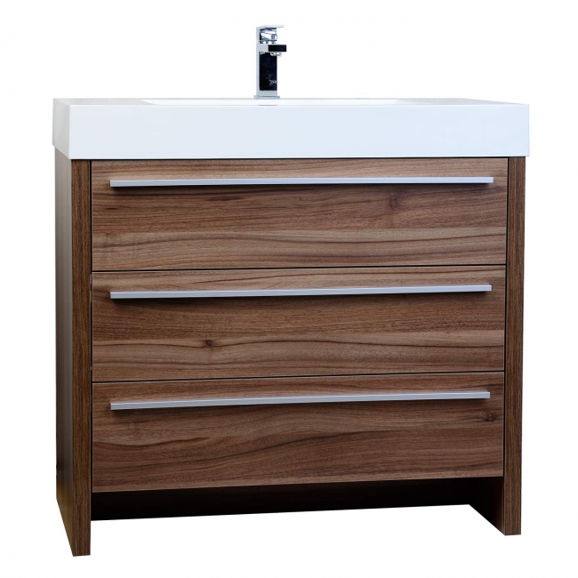 Vinnce 35.5" Modern Bathroom Vanity in Walnut TN-LX900-WN