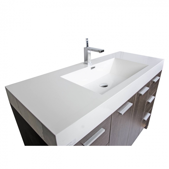 47.25" Modern Bathroom Vanity Grey Oak Finish TN-LY1200-GO