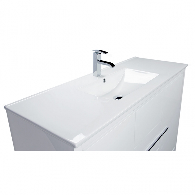 CBI Enna 48 Inch Modern Bathroom Vanity High Gloss White TN-LA1200C-HGW