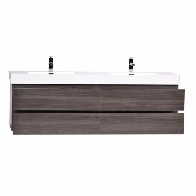 Buy Angela 71" Contemporary Double Wall Mounted Walnut TN-AG1810-WN on ConceptBaths.com , FREE SHIPPING