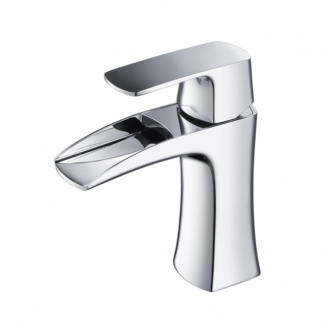 CBI Rainier Single Control Bathroom Waterfall Faucet in Chrome AV-BF02CH