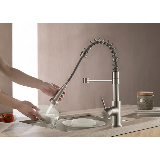 CBI Pull Down Single Handle Kitchen Faucet AV-KF01BN