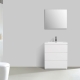 Edison 29.5" Single Bathroom Vanity Set in High Gloss White TN-ED750-HGW