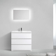Edison 35.5" Single Bathroom Vanity Set Glossy White TN-ED900-HGW