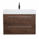 31.5" Wall-Mount Contemporary Bathroom Vanity, Rose wood,  TN-M800-RW