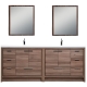 Enna 83.4" Free Standing Bath Vanity with Double Sink, Walnut TN-LA2120-WN