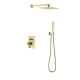 Essence Hardware Mercer Pressure Balance Shower Set with Rainfall and Handheld, Brushed Gold