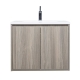 Alisson 27.6" Wall-Mount Bathroom Vanity, Maple Grey