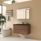 Edith 36" Wall-Mount Bathroom Vanity , Walnut, Black Top