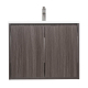 Alisson 27.6" Wall-Mount Bathroom Vanity, Char Oak