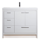 CBI 42 Inch Enna Hight Gloss White Modern Bathroom Vanity, Gloss White