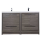 Enna 48" Free Standing Bath Vanity with Double Sink, Char Oak