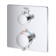 GROHTHERM 24111000 DUAL Dual Function 2-Handle Thermostatic Valve Trim StarLight Chrome