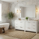 Enna 72 Free Standing Bath Vanity with Double Sink, Gloss White TN-LA1800-HGW