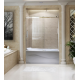 Signature Sliding Tub Door, W60"x H64", Brushed Nickel, 3/8" thick Clear Glass